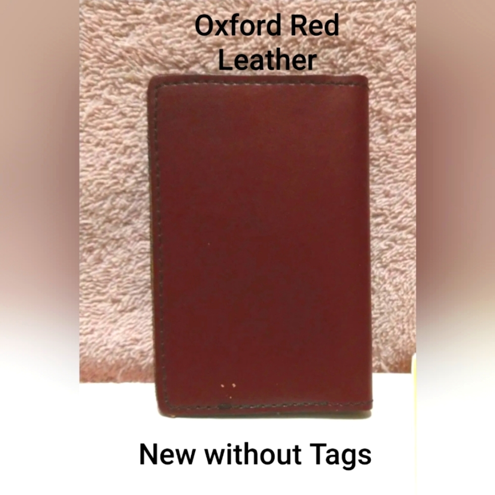 Fashion Practical Leather Business Credit ID Card Holder Case Wallet Oxford Red